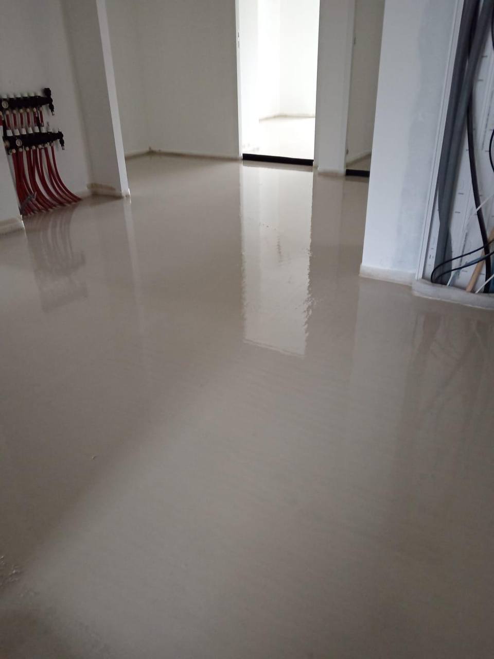 Chantier chape liquide