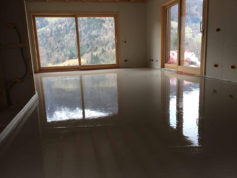 Chantier chape liquide